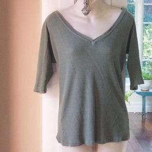Anthropologie Sunday Monday pullover lightweight waffle hoodie Size Large